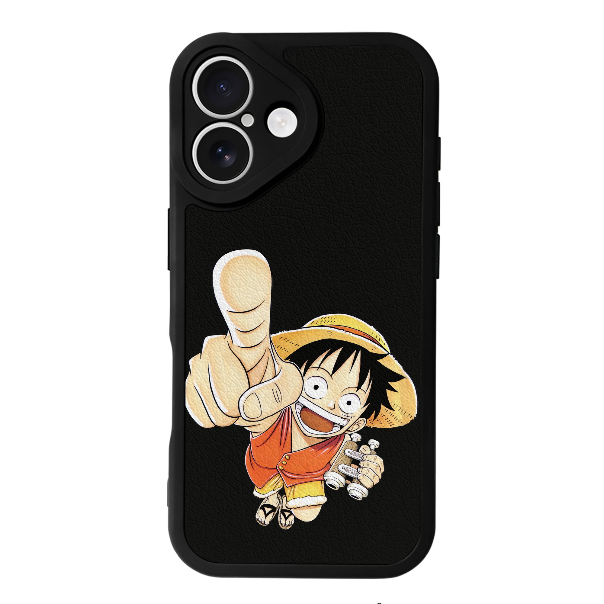 （画像用） ワンピース モンキー・D・ルフィ ONE PIECE Monkey D. Luffy 【iPhone 16シリーズ対応】シリコンスマホケース（レザー調） 材質：シリコン